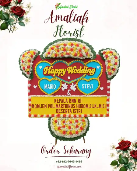 Papan Bunga Pernikahan Tinatar